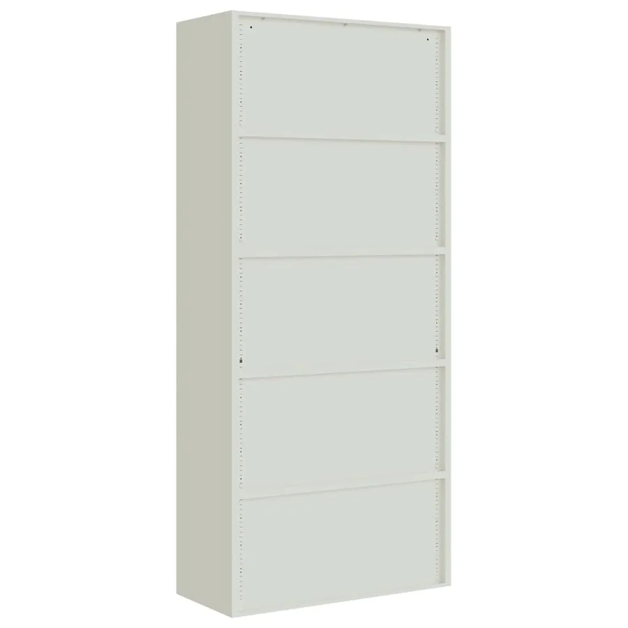 Classeur gris clair 90x40x200 cm acier - 6