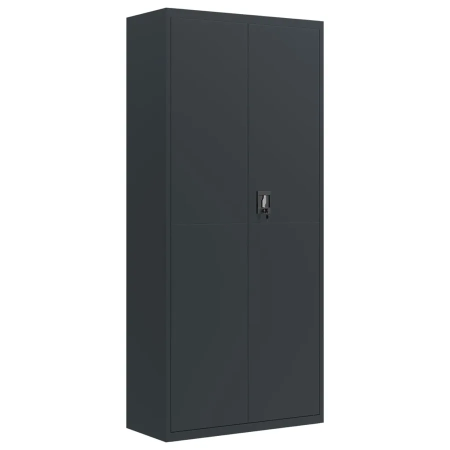 Classeur anthracite 90x40x200 cm Acier - 2