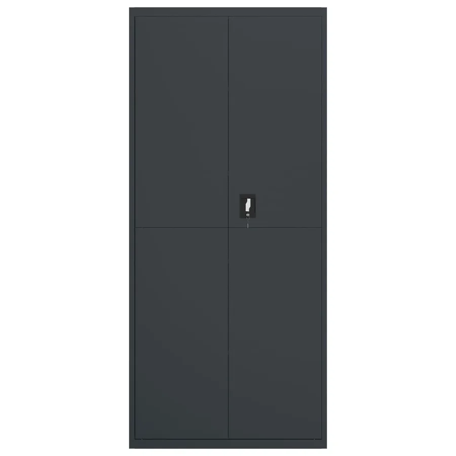 Classeur anthracite 90x40x200 cm Acier - 3