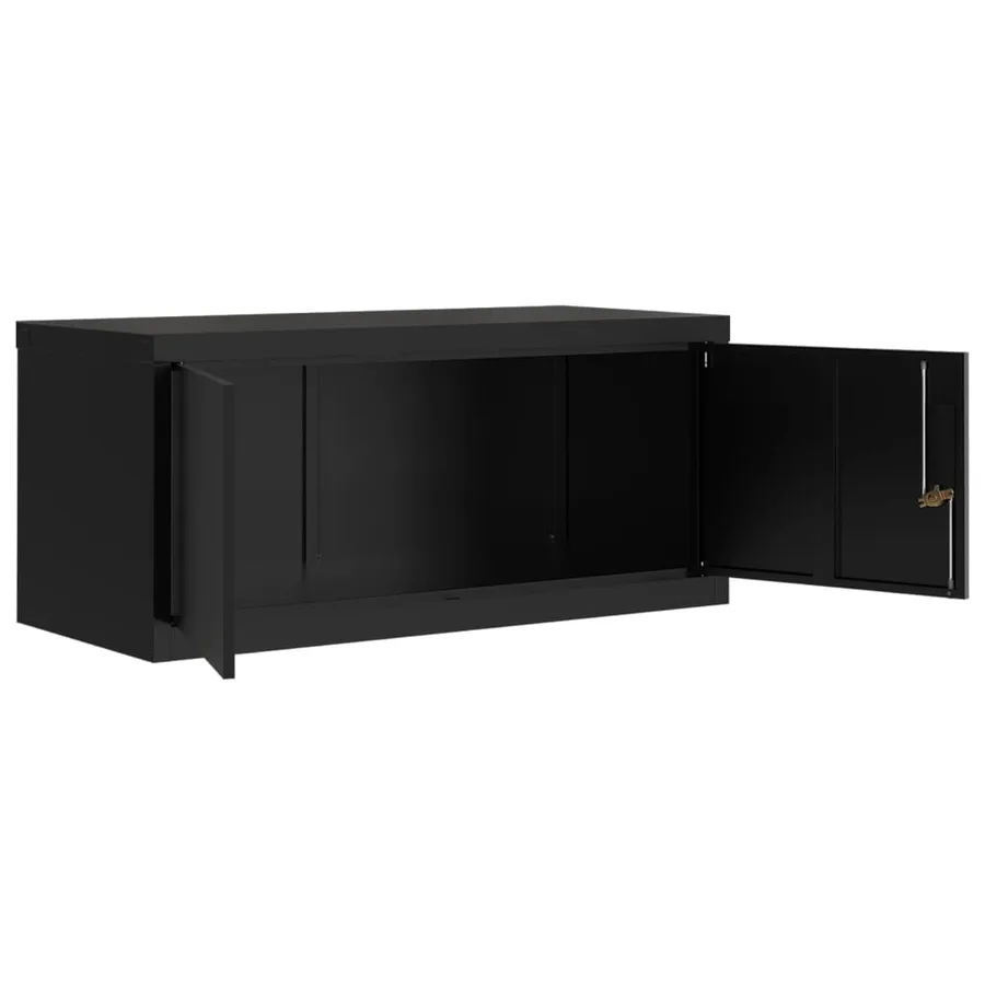 Classeur noir 90x40x240 cm acier - 5