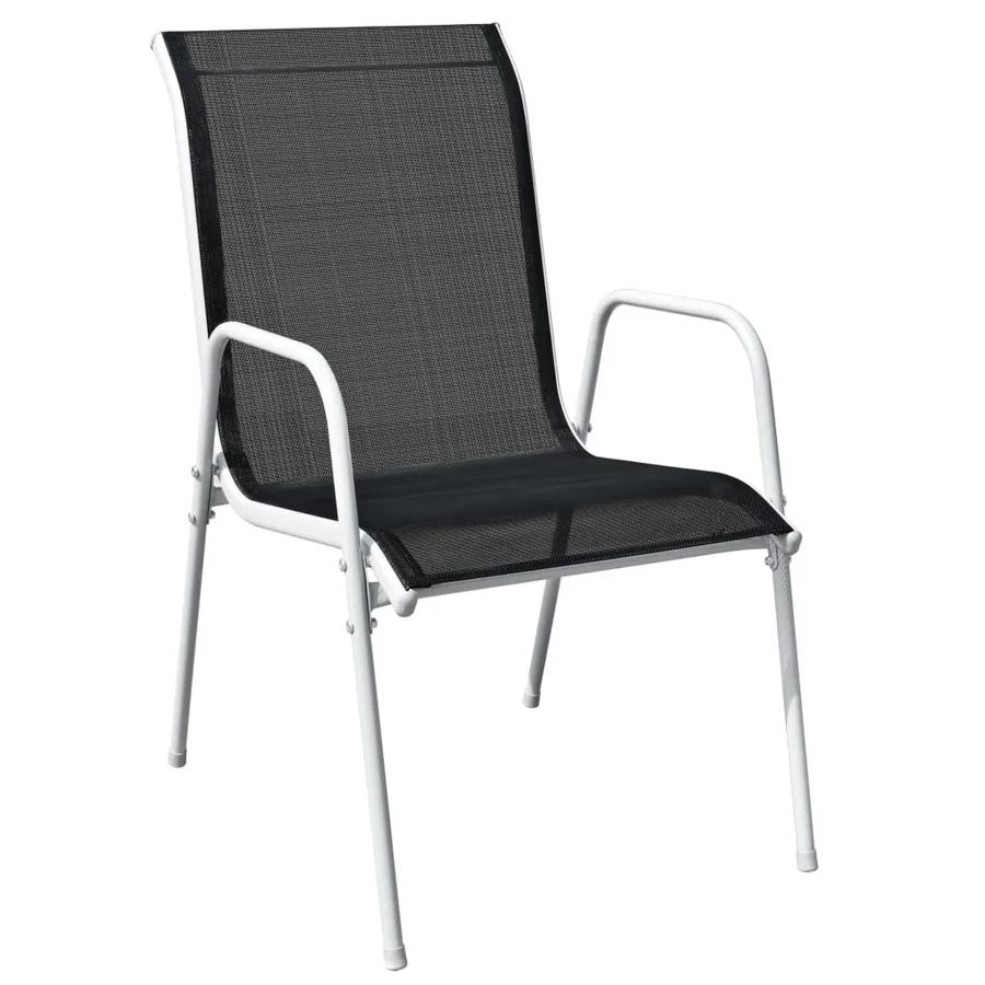Ensemble à manger d'extérieur 9 pcs Acier Noir - 4