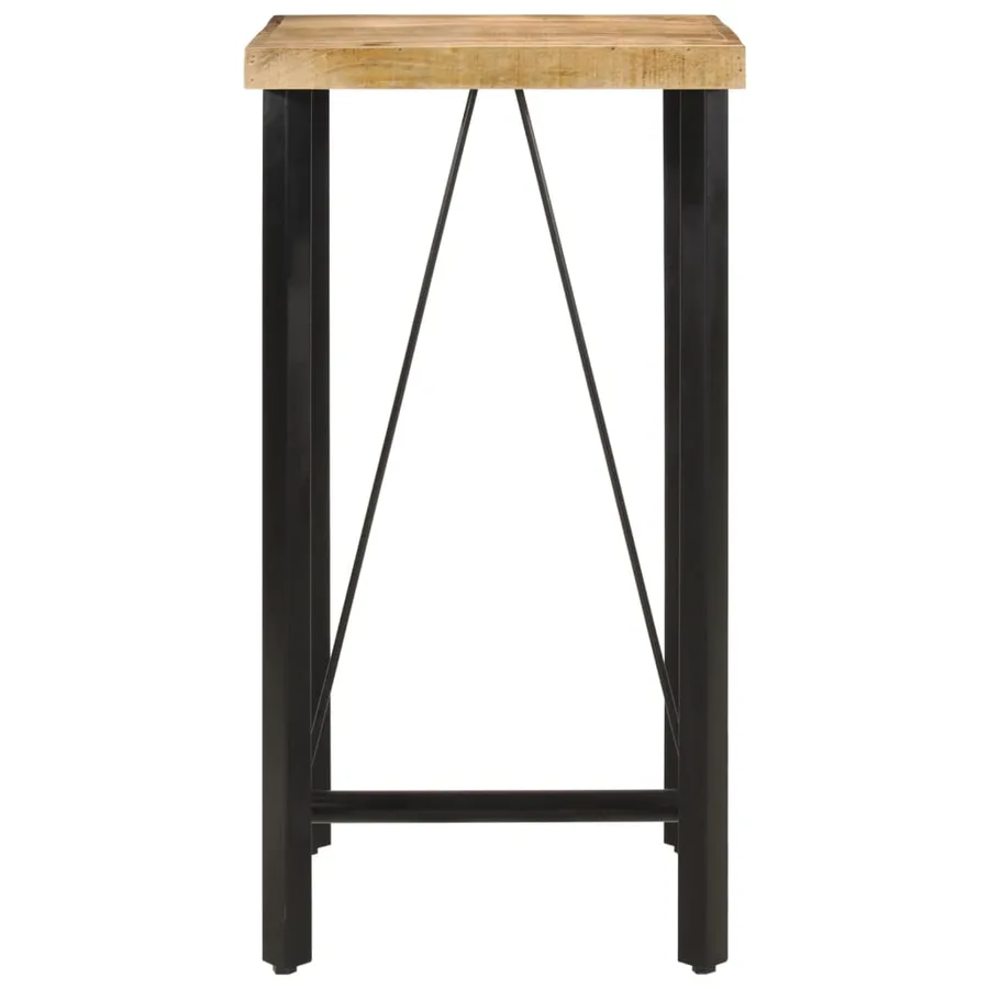 Table de bar 55x55x107 cm bois massif de manguier et fer - 2