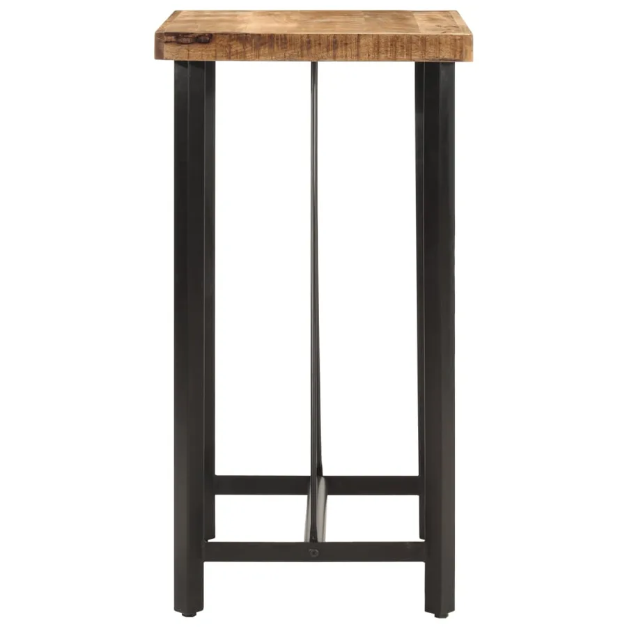 Table de bar 55x55x107 cm bois massif de manguier et fer - 3