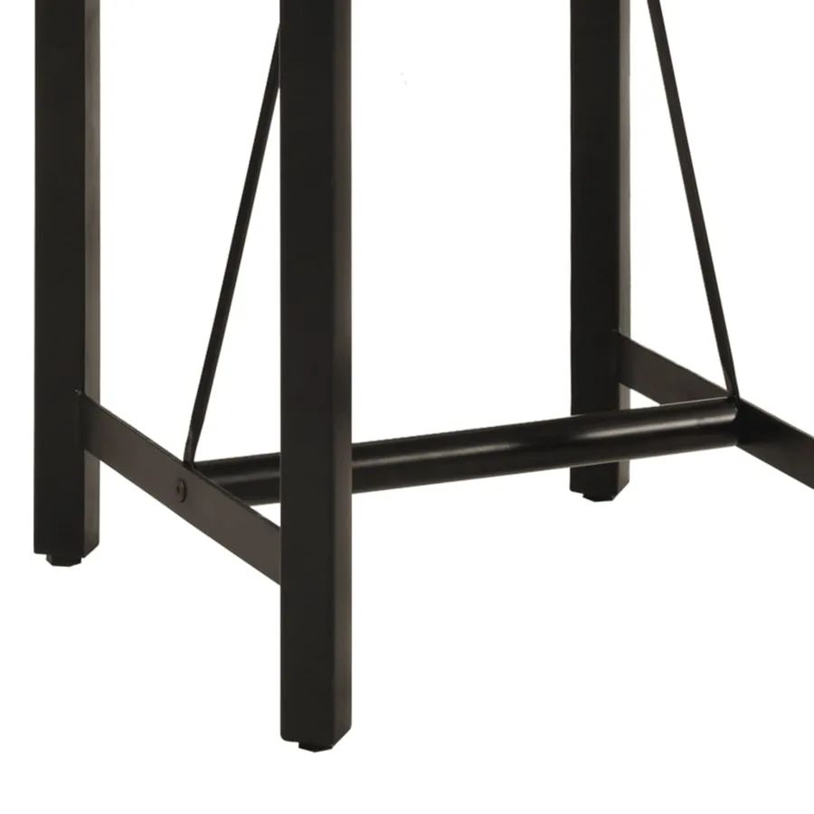 Table de bar 55x55x107 cm bois massif de manguier et fer - 6