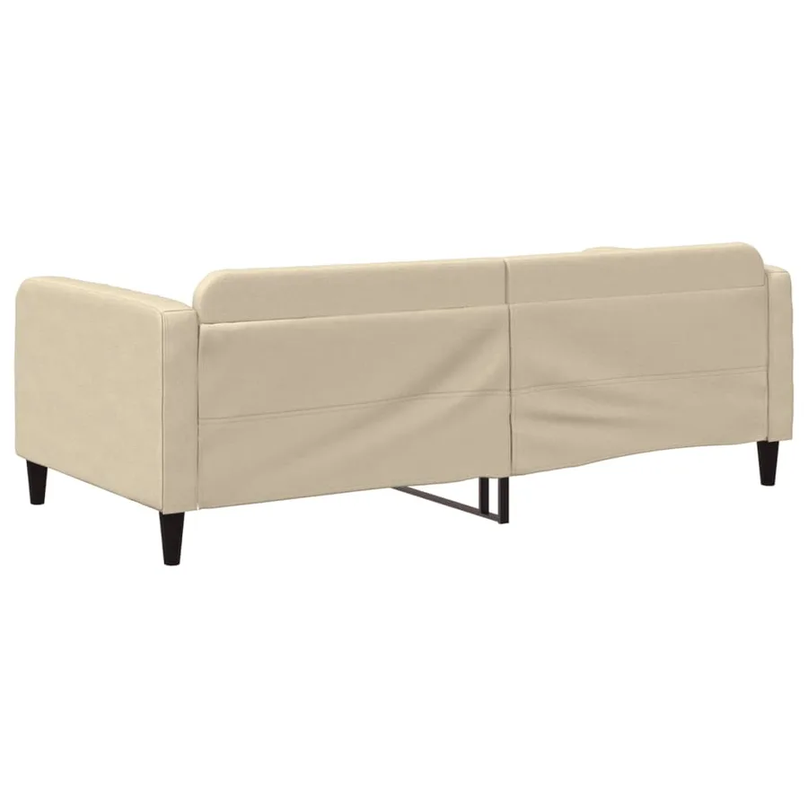 Lit de repos crème 100x200 cm tissu - 5