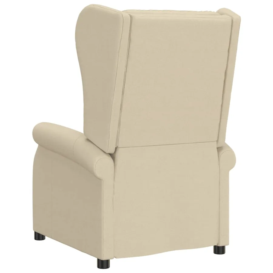 Fauteuil inclinable électrique à oreilles crème tissu - 6