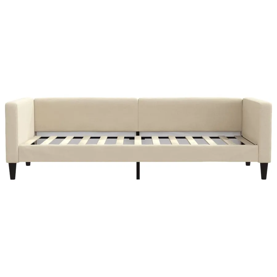 Lit de jour avec gigogne sans matelas crème 80x200 cm - 7