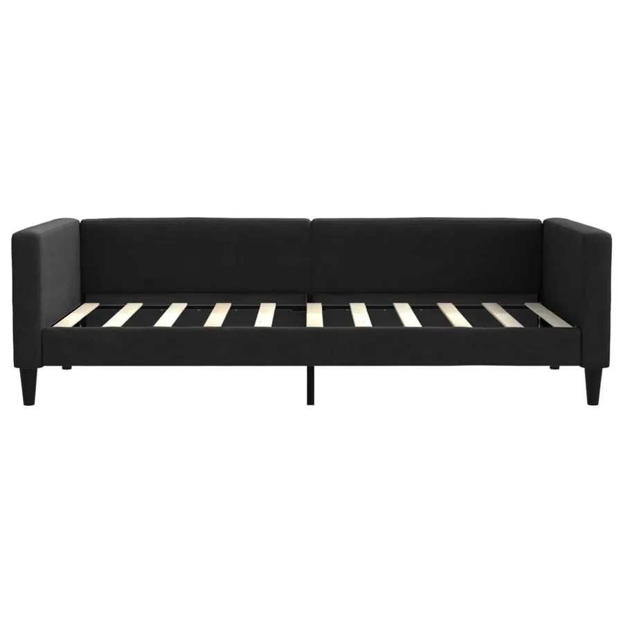 Lit de repos sans matelas noir 90x190 cm tissu - 3