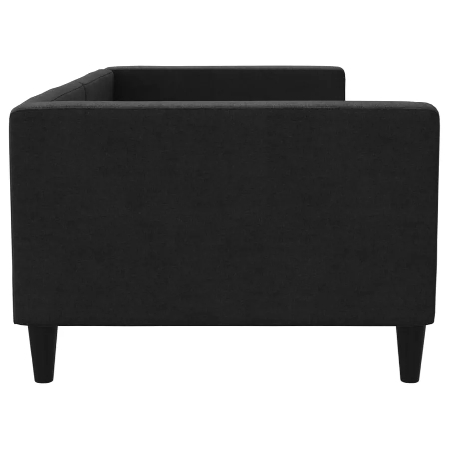 Lit de repos sans matelas noir 90x190 cm tissu - 4