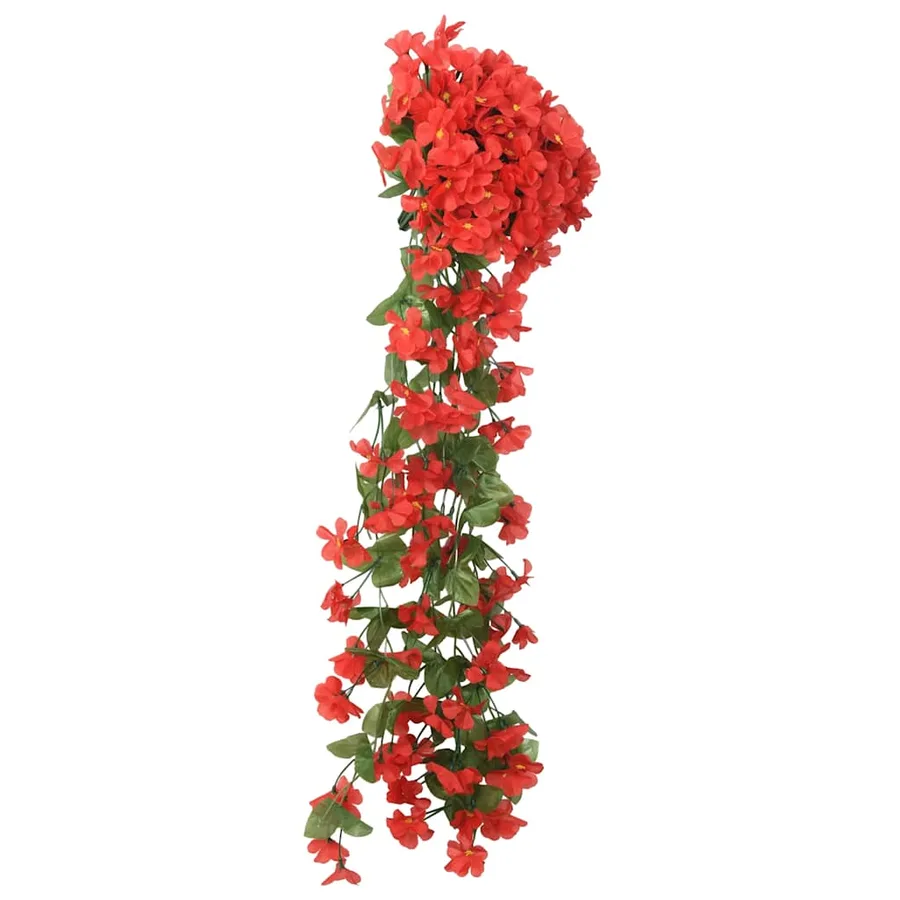 Guirlandes de fleurs 3 pcs rouge 85 cm - 3