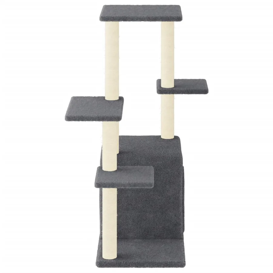 Arbre à chat avec griffoirs en sisal gris foncé 97,5 cm - 4