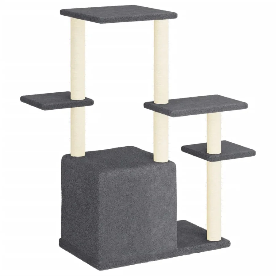 Arbre à chat avec griffoirs en sisal gris foncé 97,5 cm - 5