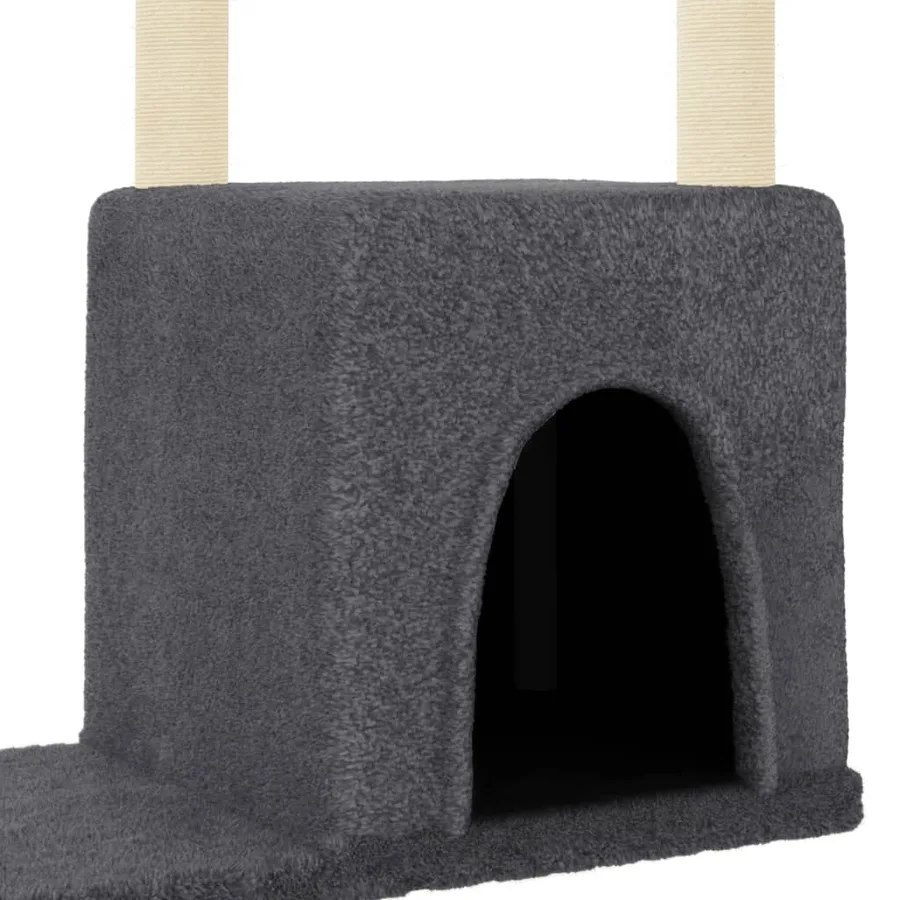 Arbre à chat avec griffoirs en sisal gris foncé 97,5 cm - 6