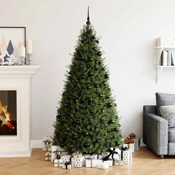 Ensemble de boules de Noël 111 pièces noir polystyrène