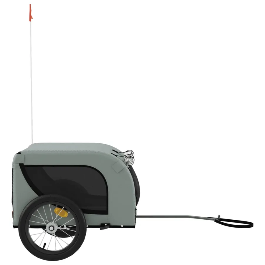 Remorque de vélo pour animaux de compagnie gris et noir - 5