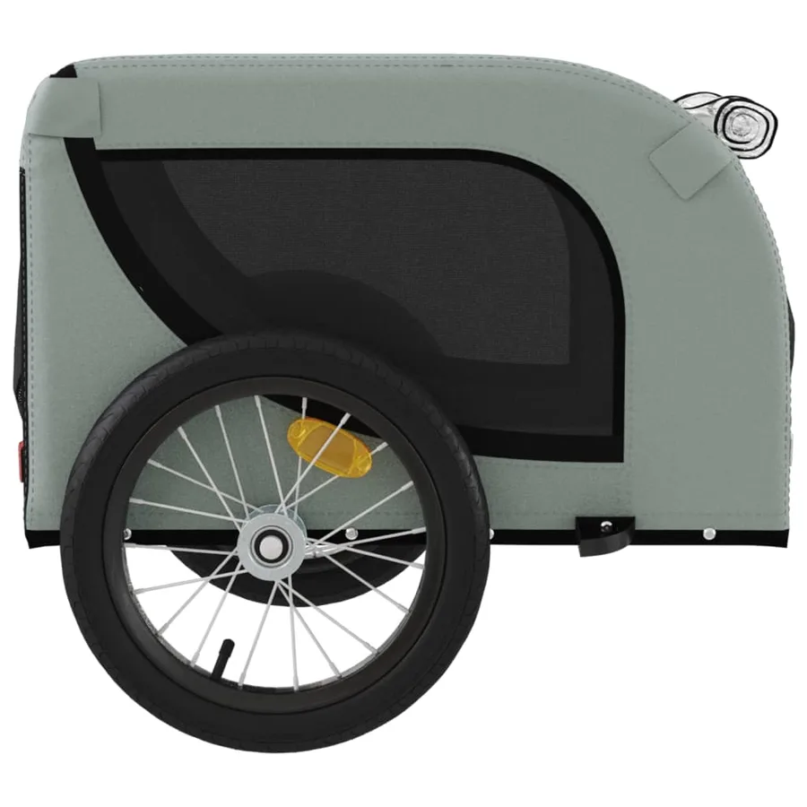 Remorque de vélo pour animaux de compagnie gris et noir - 6