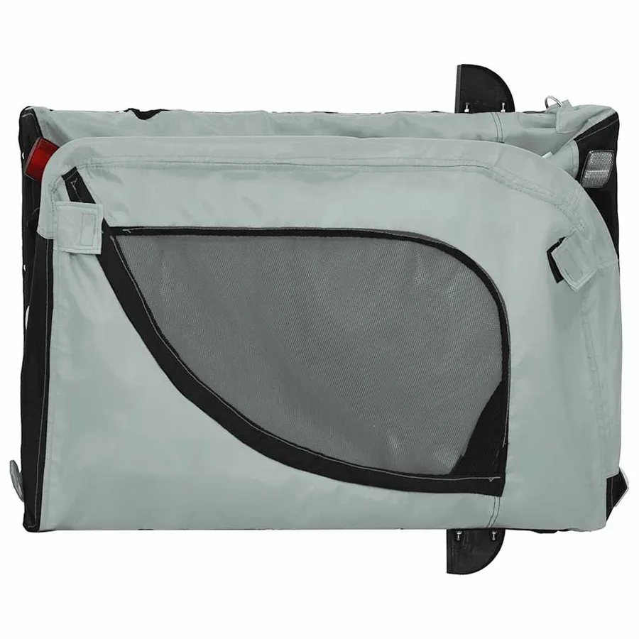 Remorque de vélo pour animaux de compagnie gris et noir - 8