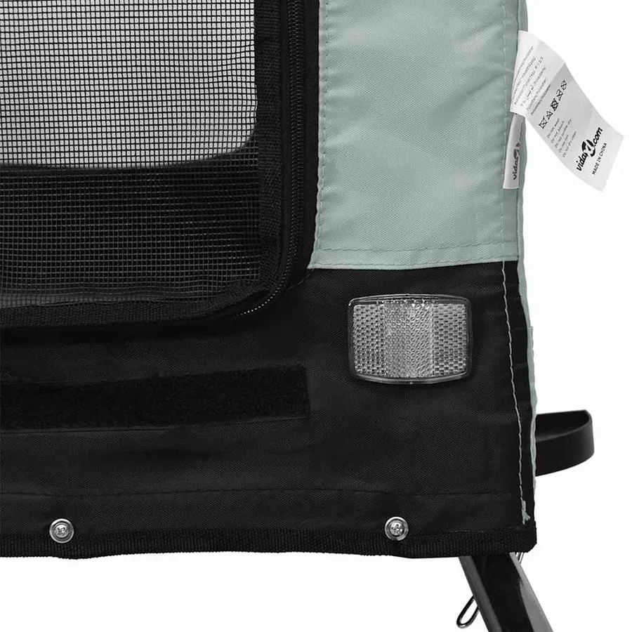 Remorque de vélo pour animaux de compagnie gris et noir - 9