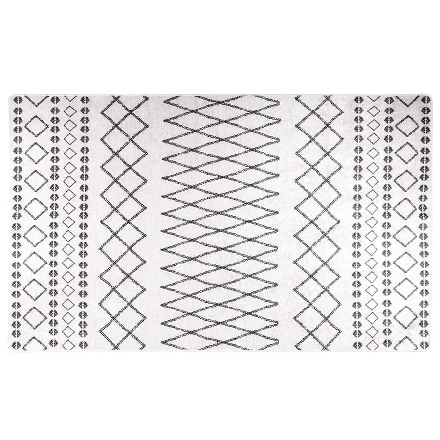 Tapis lavable noir et blanc 120x170 cm - 2
