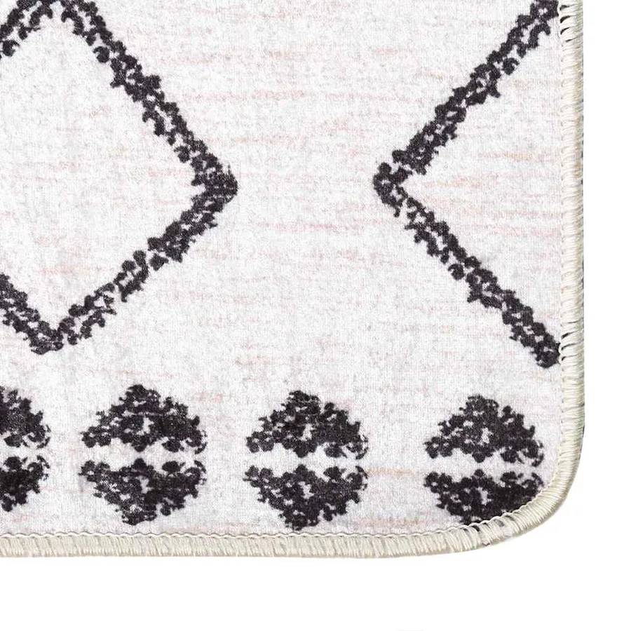Tapis lavable noir et blanc 120x170 cm - 5