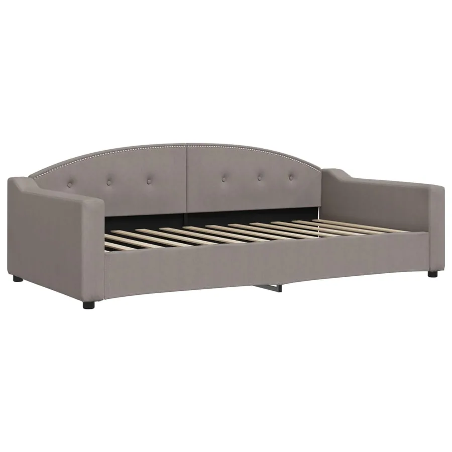 Lit de repos taupe 100x200 cm tissu - 2