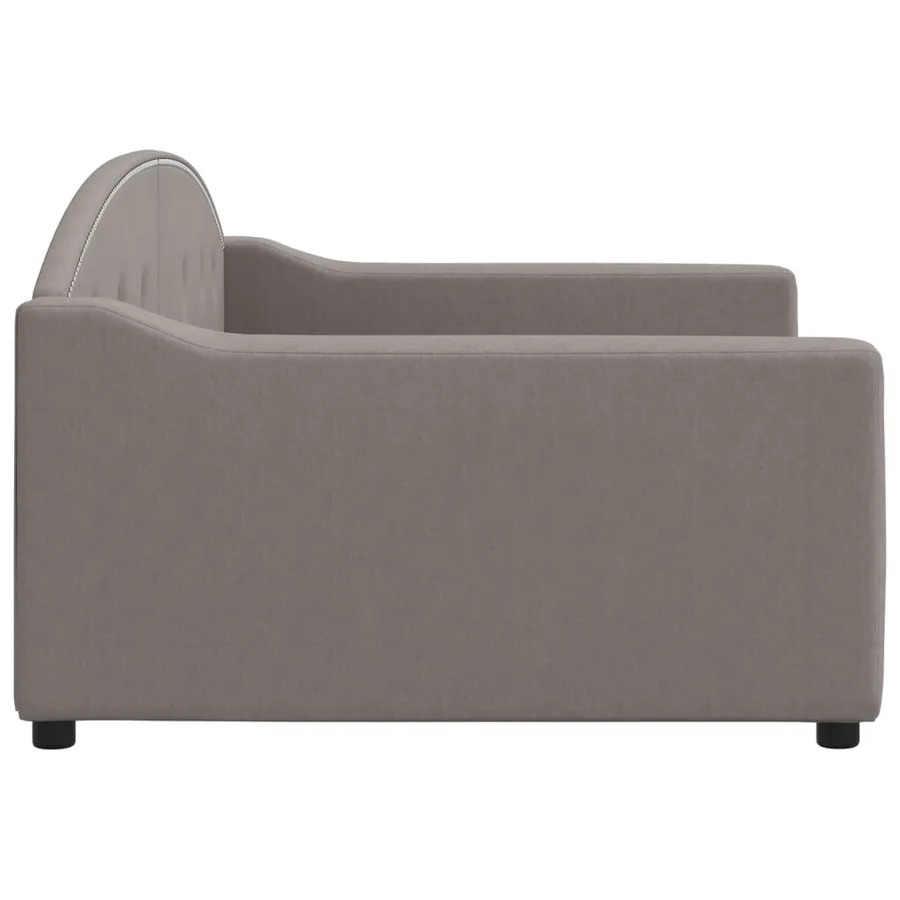 Lit de repos taupe 100x200 cm tissu - 4