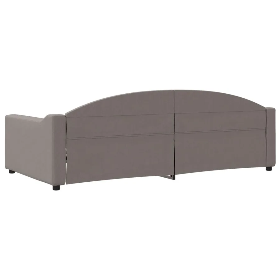 Lit de repos taupe 100x200 cm tissu - 5