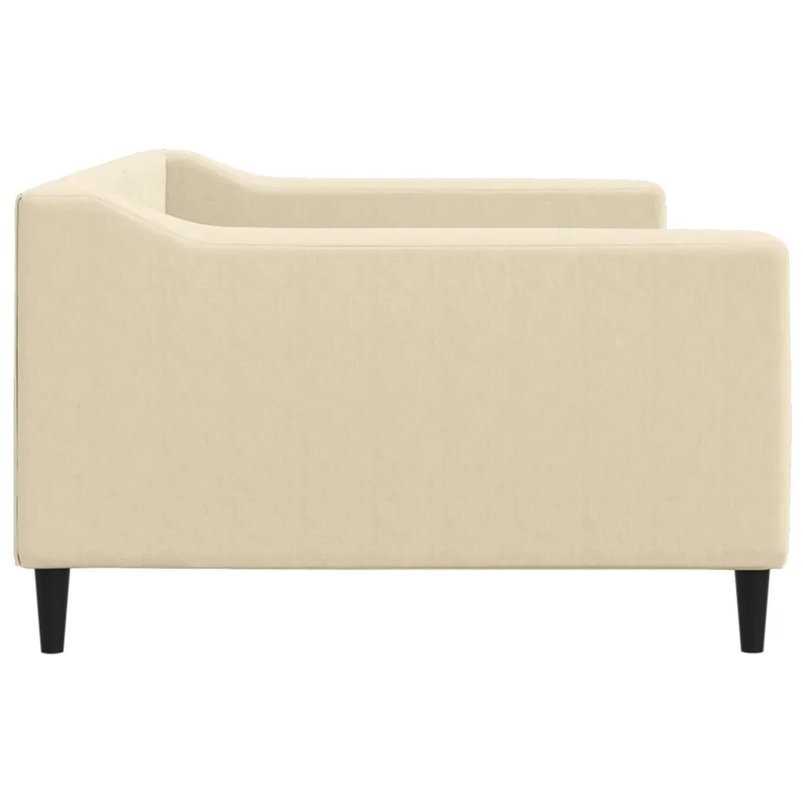 Lit de repos crème 100x200 cm tissu - 4