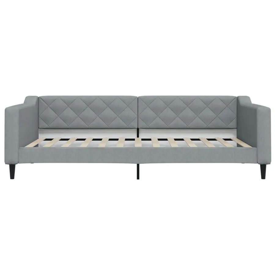 Lit de repos gris clair 100x200 cm tissu - 3