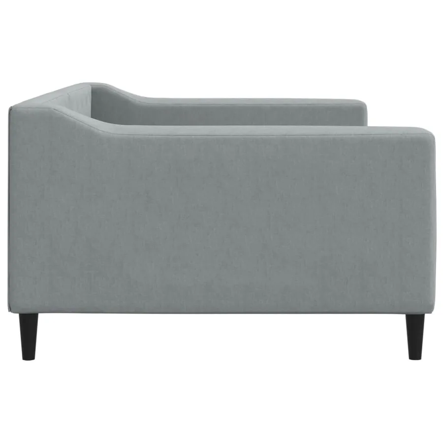Lit de repos gris clair 100x200 cm tissu - 4
