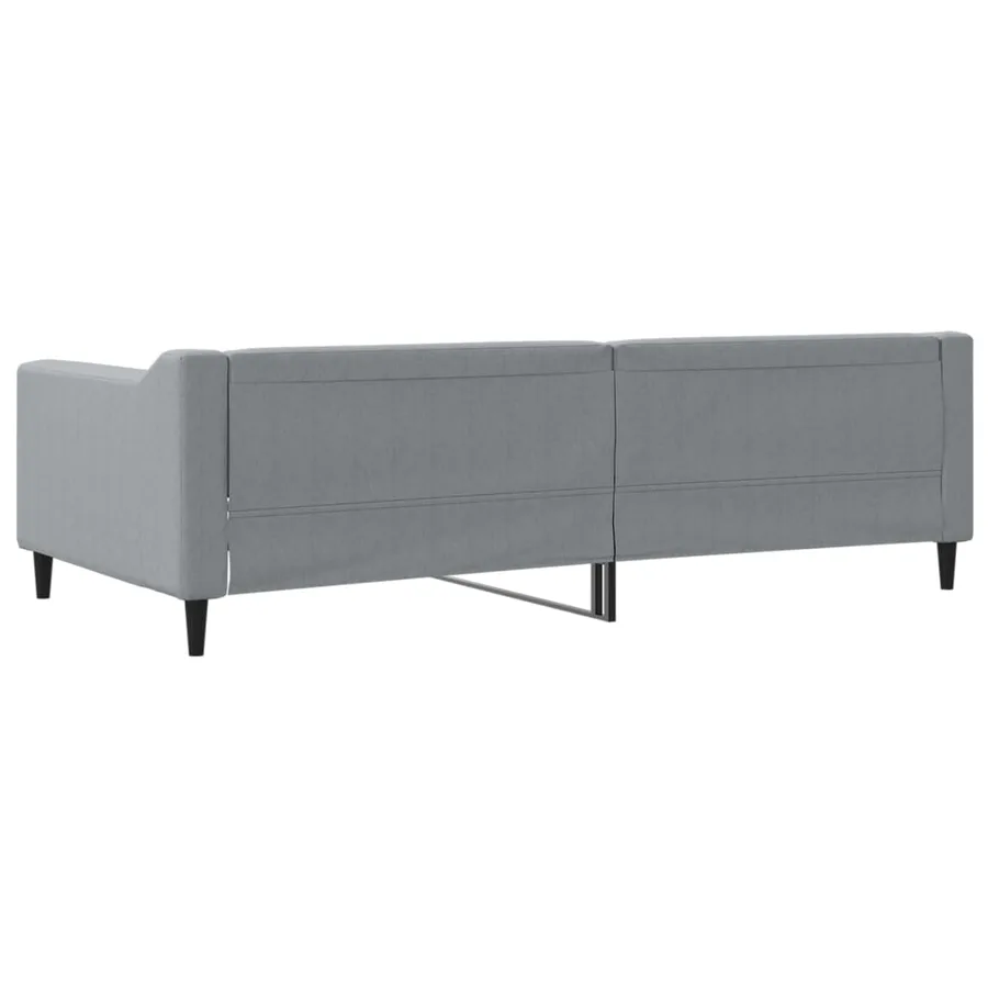 Lit de repos gris clair 100x200 cm tissu - 5