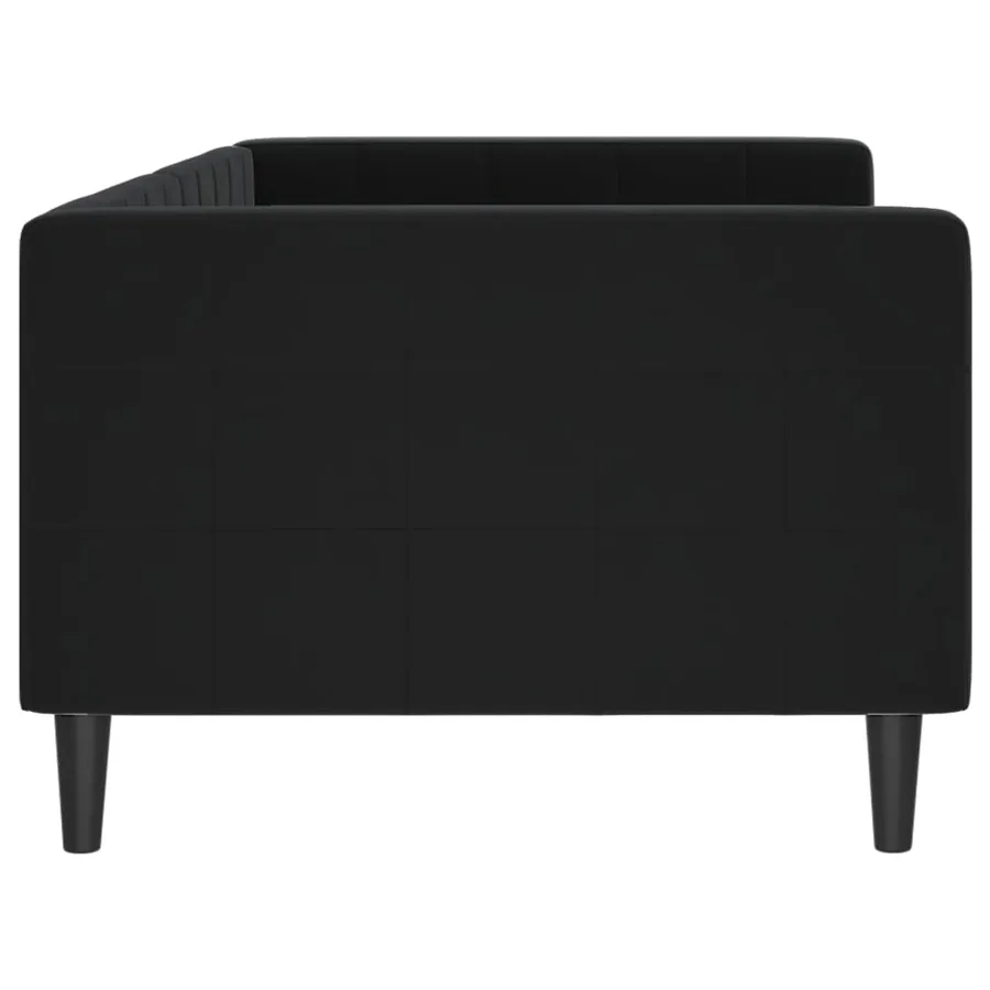 Lit de repos sans matelas noir 90x190 cm velours - 4