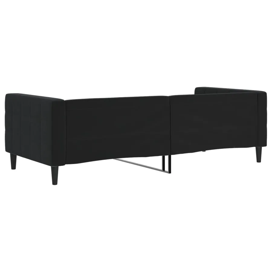 Lit de repos sans matelas noir 90x190 cm velours - 5
