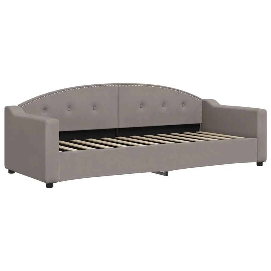Lit de jour avec matelas taupe 80x200 cm tissu - 3