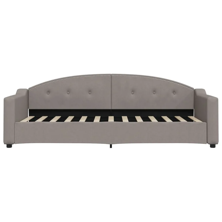 Lit de jour avec matelas taupe 80x200 cm tissu - 4