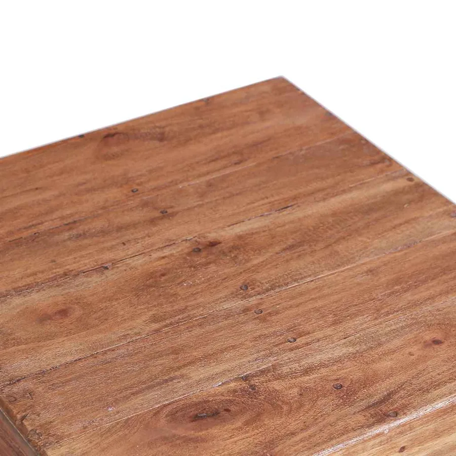 Table basse 53x50x50 cm bois d'acajou massif - 4