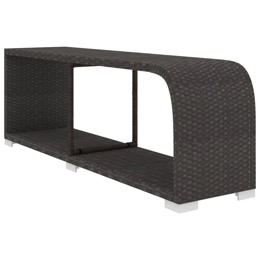 Salon de jardin 11 pcs avec coussins Résine tressée Noir - 7