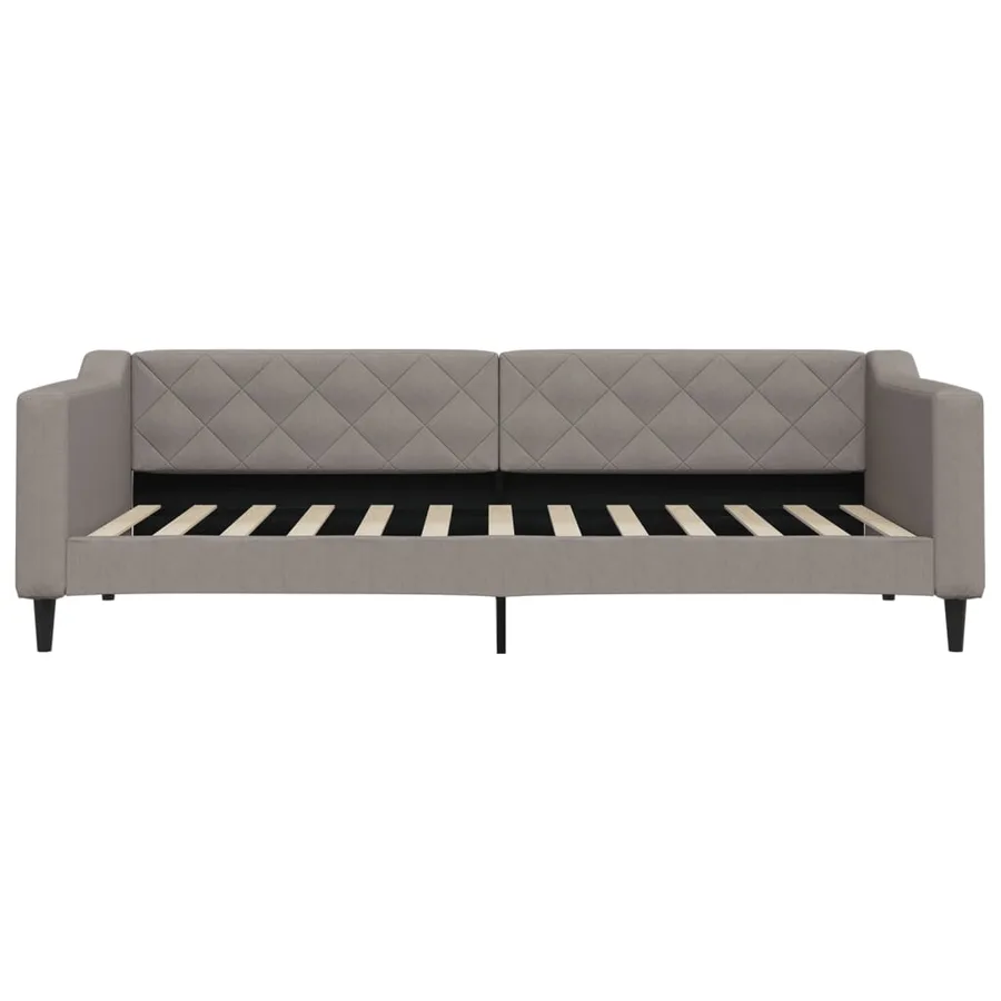 Lit de repos sans matelas taupe 90x200 cm tissu - 3