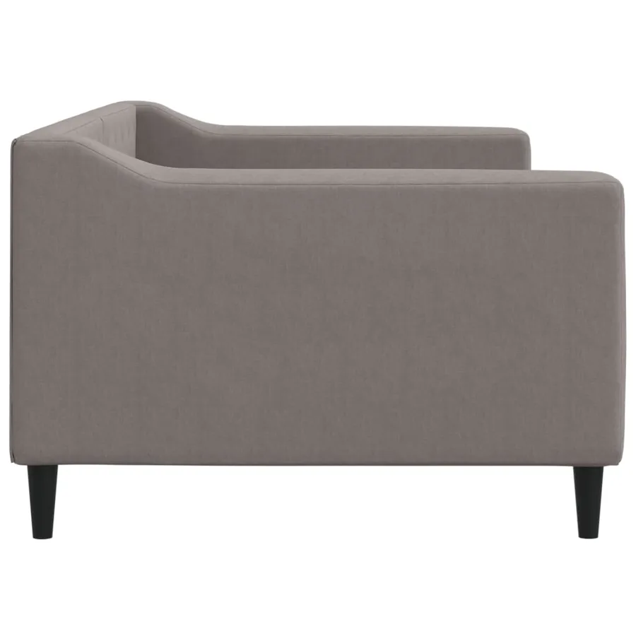 Lit de repos sans matelas taupe 90x200 cm tissu - 4