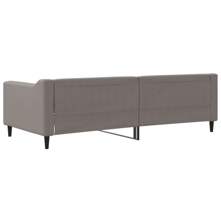 Lit de repos sans matelas taupe 90x200 cm tissu - 5