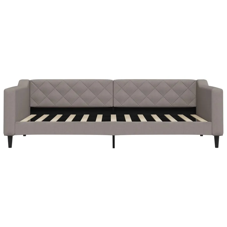 Lit de jour avec gigogne sans matelas taupe 90x200 cm - 5