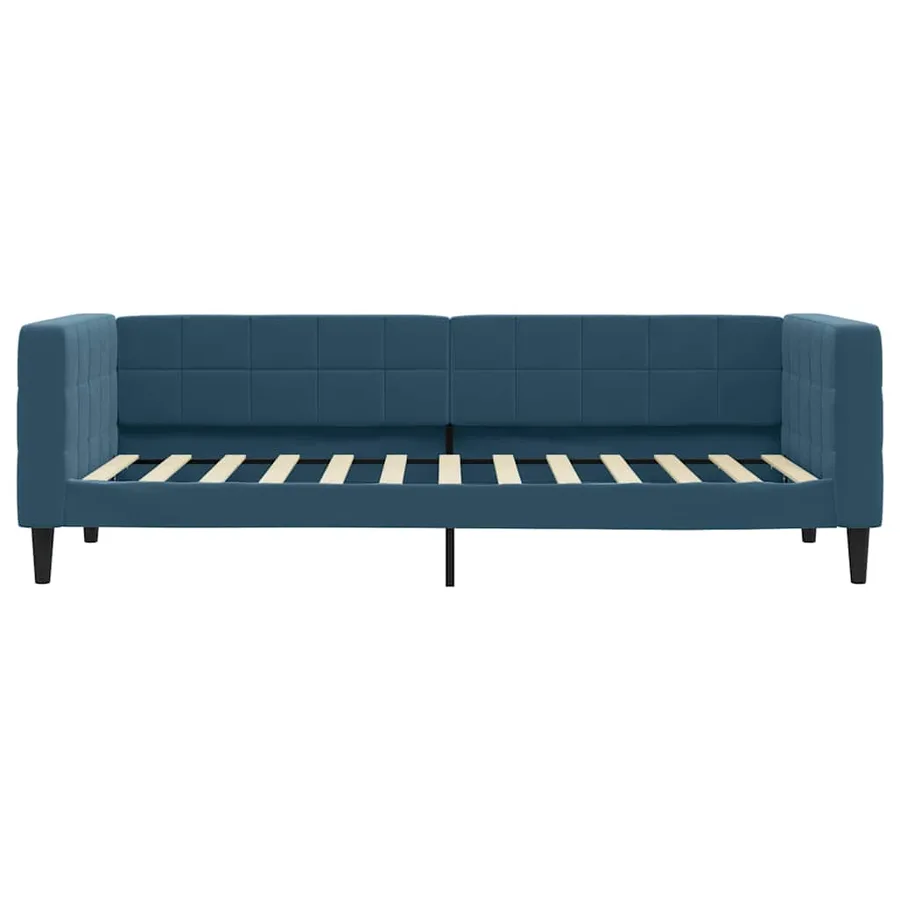 Lit de repos sans matelas bleu 80x200 cm velours - 3