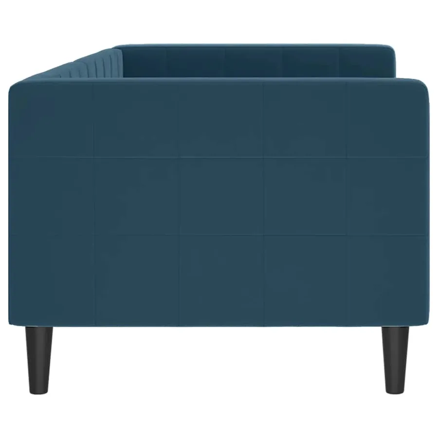 Lit de repos sans matelas bleu 80x200 cm velours - 4