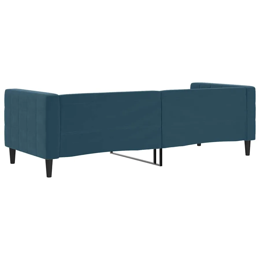 Lit de repos sans matelas bleu 80x200 cm velours - 5