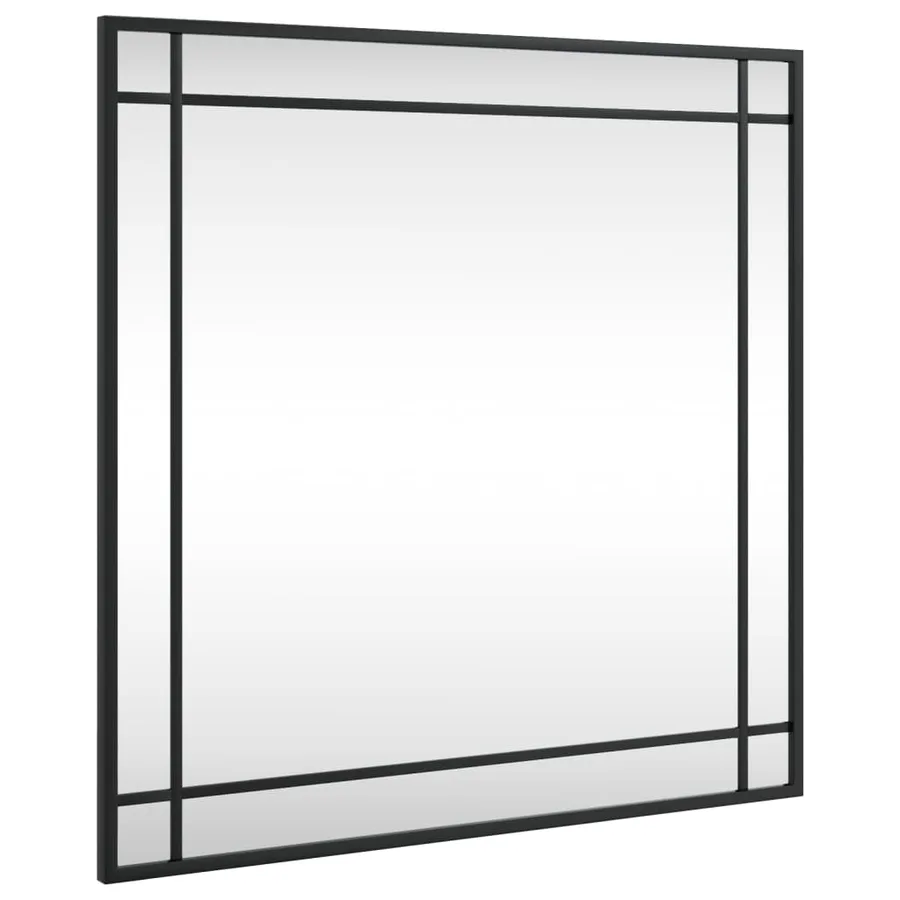 Miroir mural noir 60x60 cm carré fer - 2