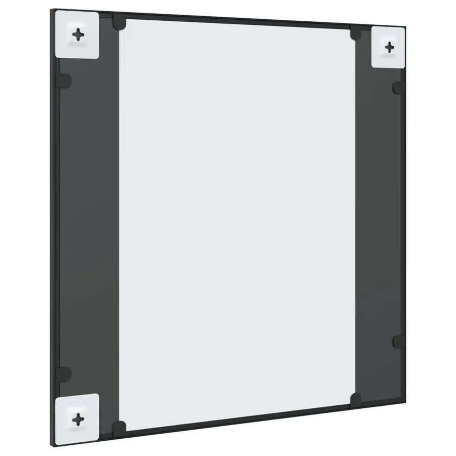 Miroir mural noir 60x60 cm carré fer - 5