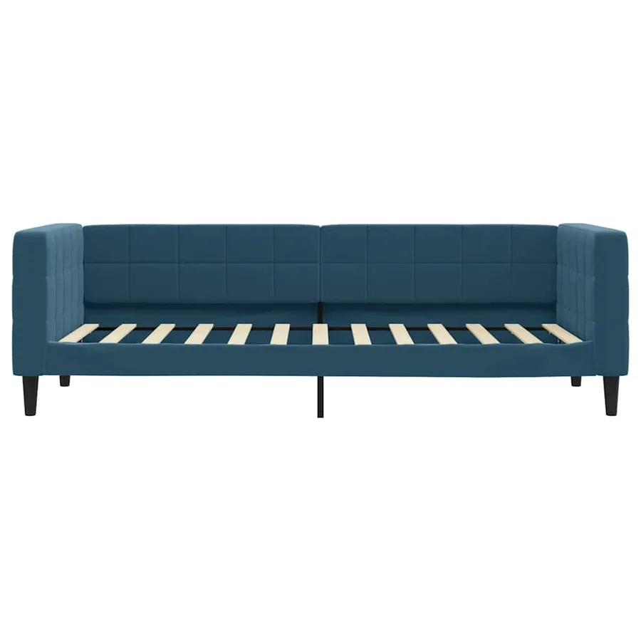 Lit de jour avec matelas bleu 80x200 cm velours - 4