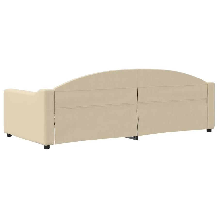 Lit de repos sans matelas crème 90x200 cm tissu - 5