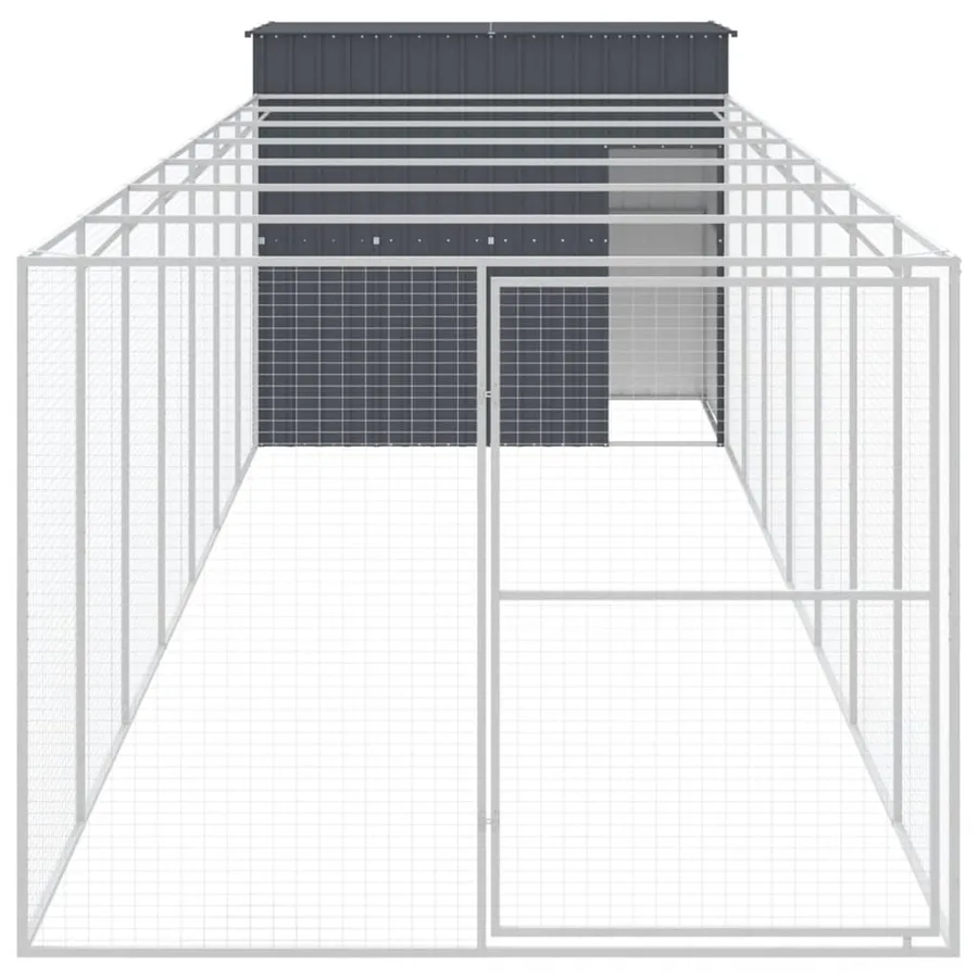 Niche pour chien avec cour anthracite 214x865x181 cm - 3