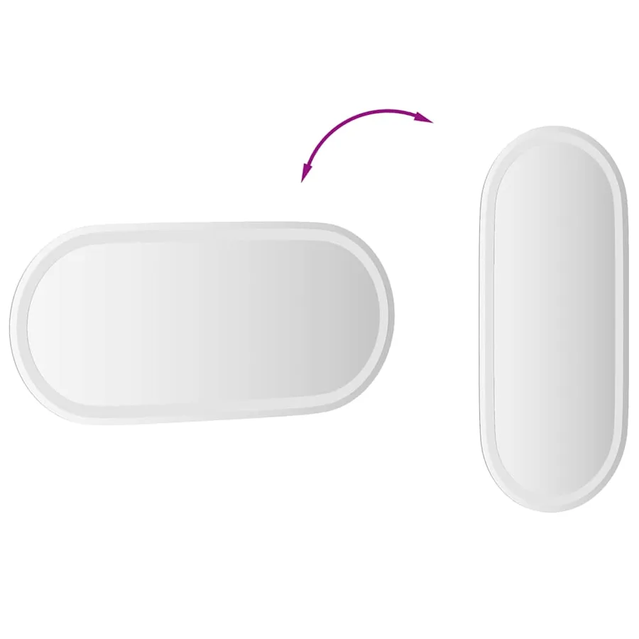 Miroir de salle de bain à LED 80x35 cm ovale - 9